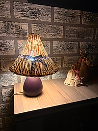 Rattan Masa Lambası